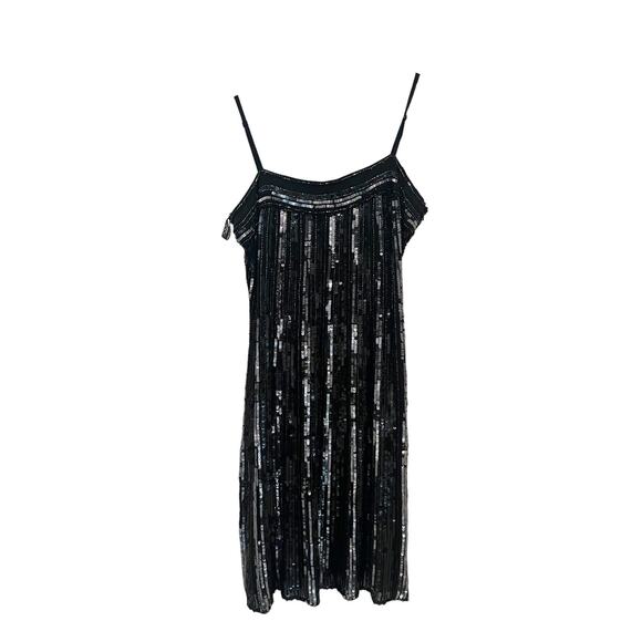 Stenay Vintage Black Beaded Sequined Dress Elegant Evening Formal Womens Sz 10 - Picture 12 of 12